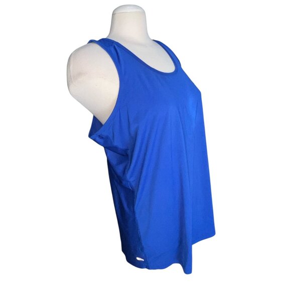 Danskin Now Semi Fitted Lightweight Racerback Active Tank Top Sz XL Royal Blue - Picture 9 of 9